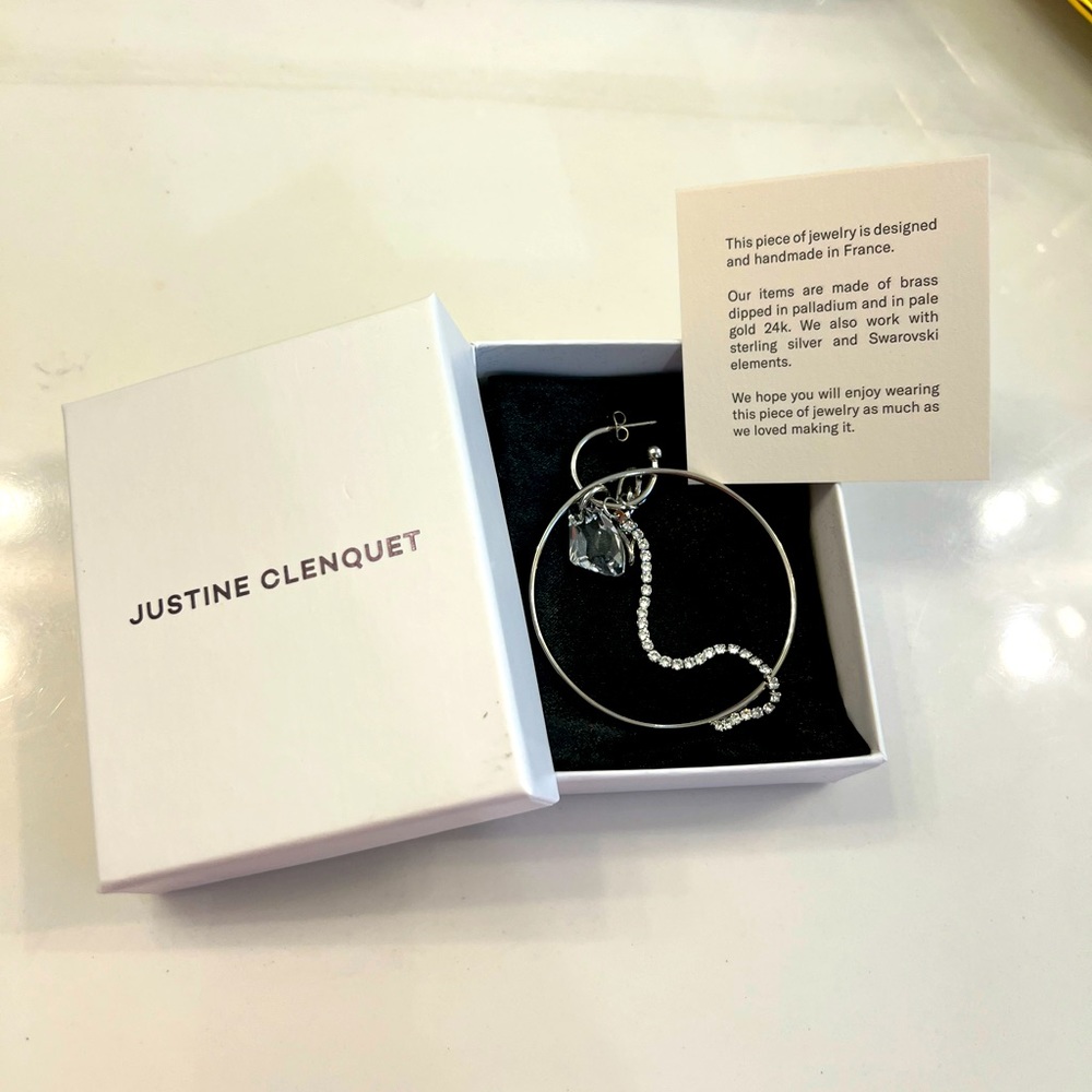 Justine Clenquet Silver Kate Single Earring
